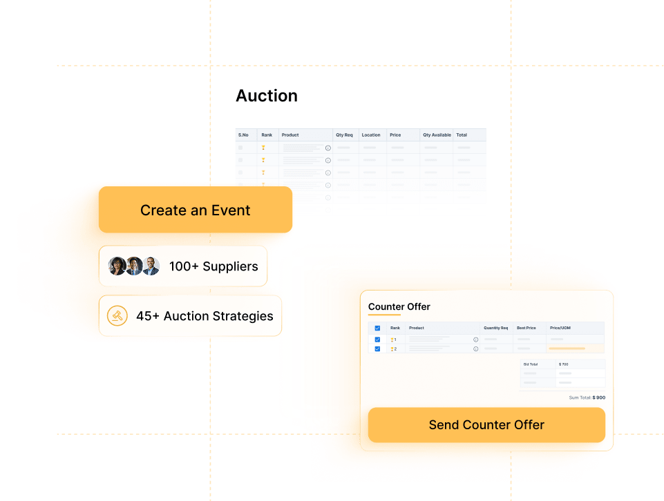E-procurement system interface for eAuction