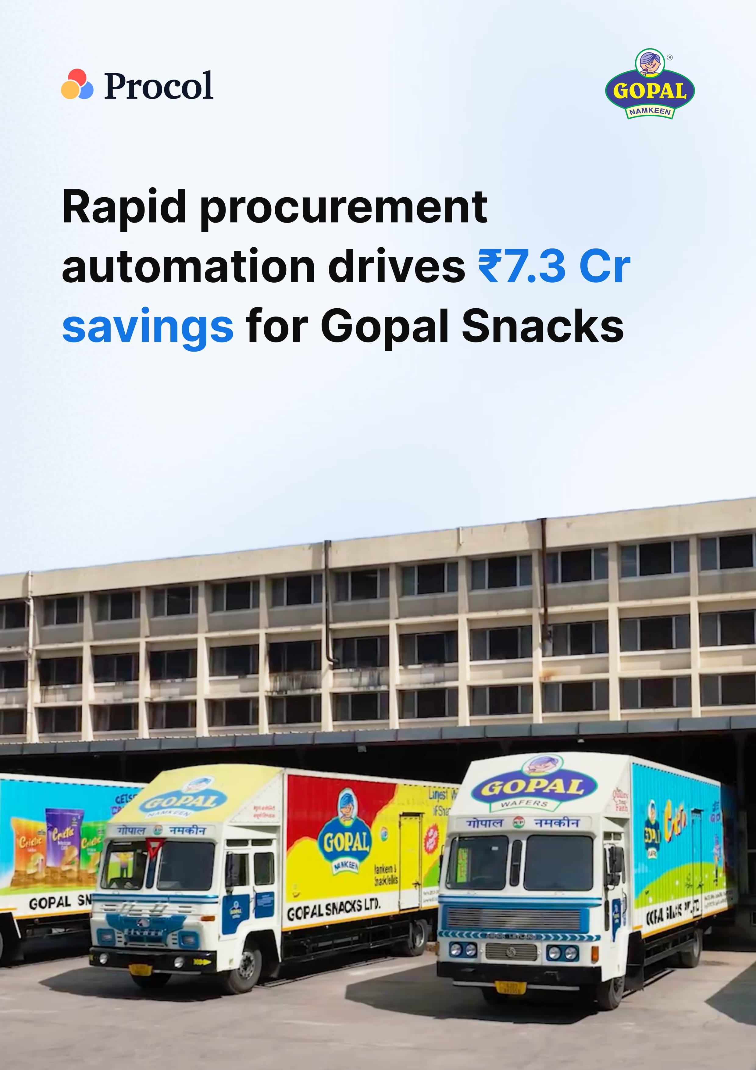 How Procol helped Gopal Snacks save ₹7.3 Cr via smart procurement