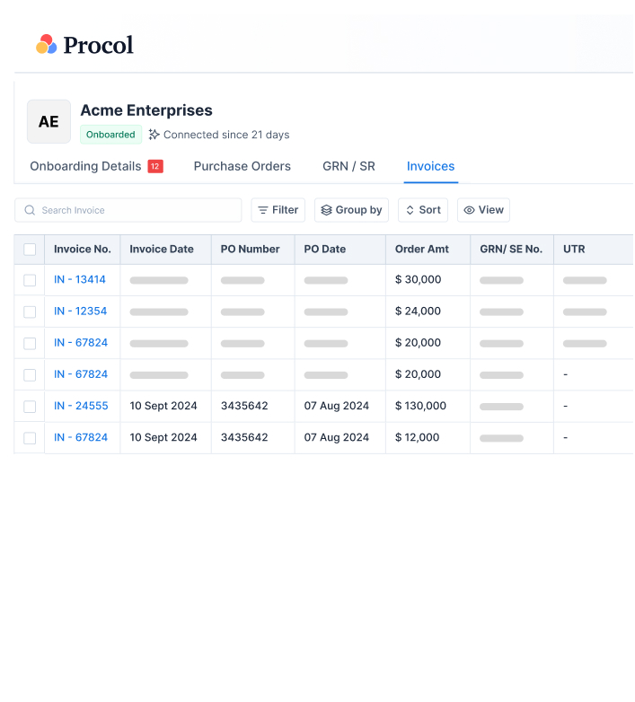 Procol Invoice Resolution Agent Dashboard